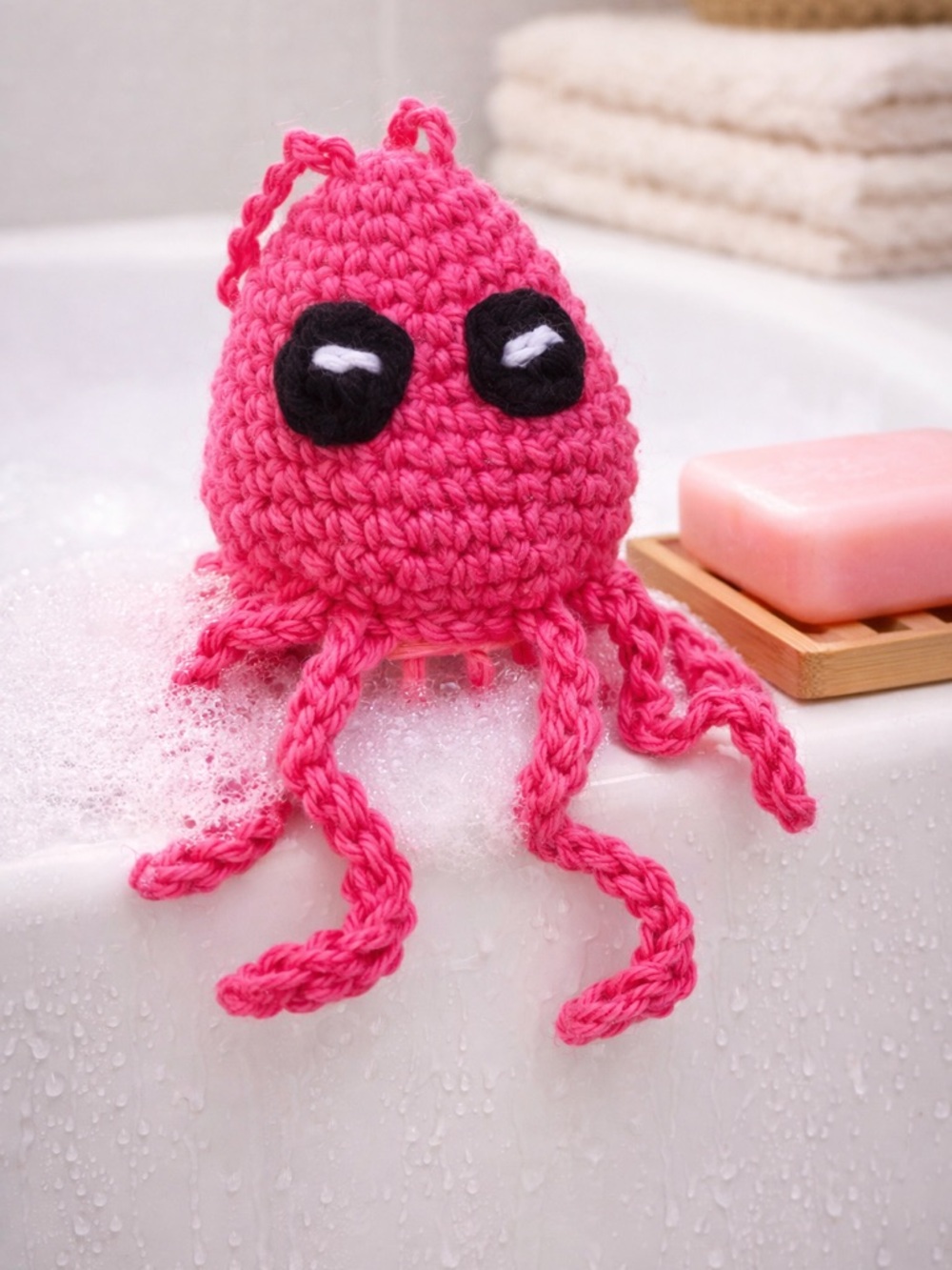 Handmade Crocheted Octopus Soap Saver 100% Cotton - Picture 11 of 16